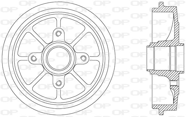 OPEN PARTS Тормозной барабан BAD9030.30